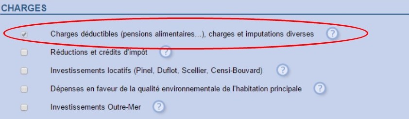 Charges déductibles